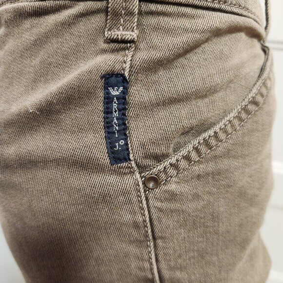 AJ Armani Jeans Slim Fit Cargo Denim – Size 31 x 37 – Brown Vintage Wash - Picture 7 of 9